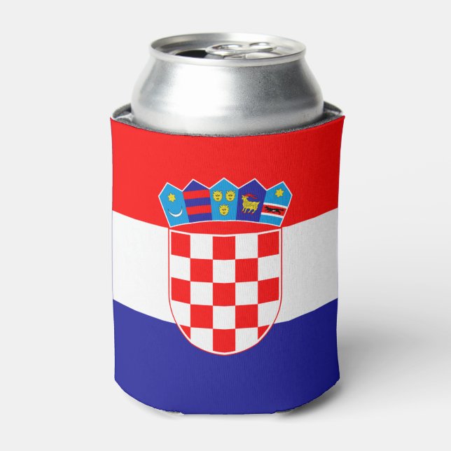 Kroatische Flagge Dosenkühler (Kanne Vorderseite)