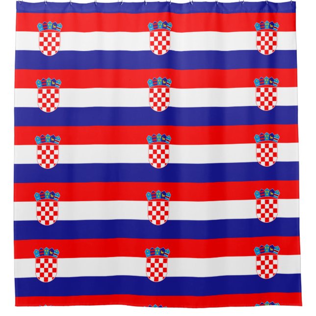 kroatische Flagge Duschvorhang (Vorderseite)