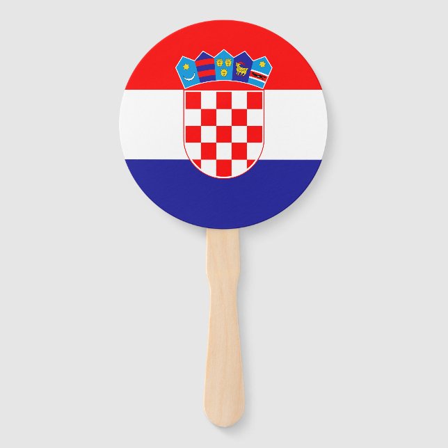 Kroatische Flagge Fächer (Vorderseite)