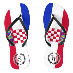kroatische Flagge Flip Flops