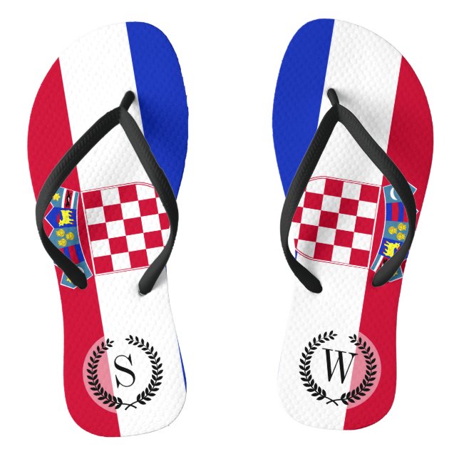 kroatische Flagge Flip Flops (Fußbett)