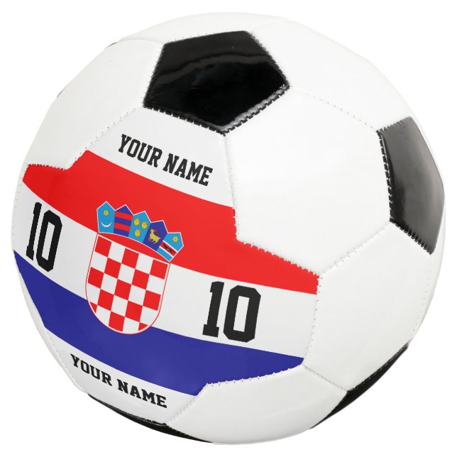 Kroatische Flagge Fußball mit benutzerdefinierter  (Dreiviertel)