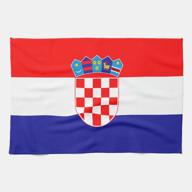 Kroatische Flagge Geschirrtuch (Horizontal)