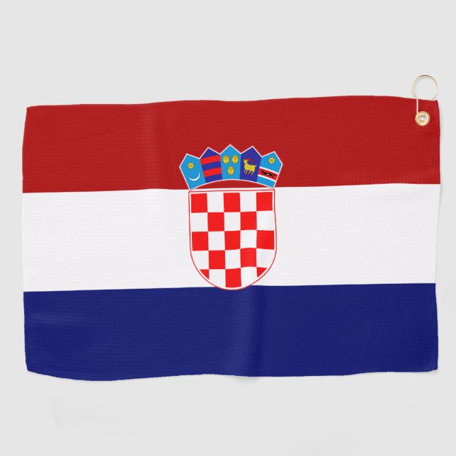 kroatische Flagge Golfhandtuch (Horizontal)