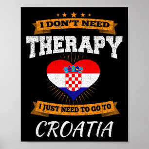 Kroatische Flagge I Kroatien Urlaub Geschenk I Lus Poster