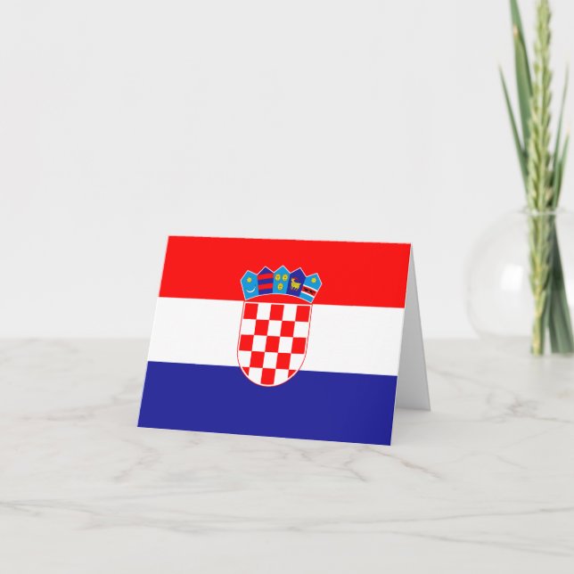 kroatische Flagge Karte (Vorderseite)