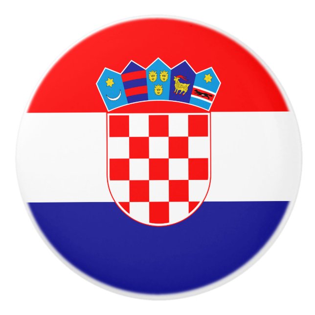 Kroatische Flagge Keramikknauf (Vorderseite)