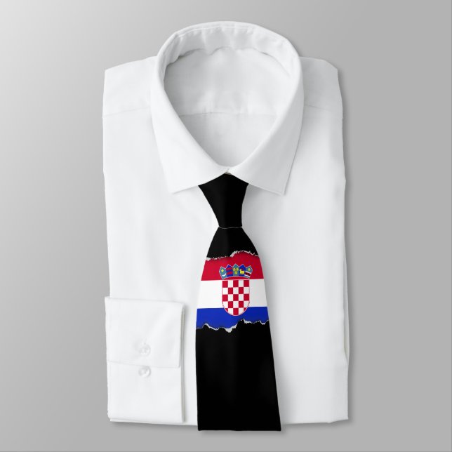 kroatische Flagge Krawatte (Gebunden)