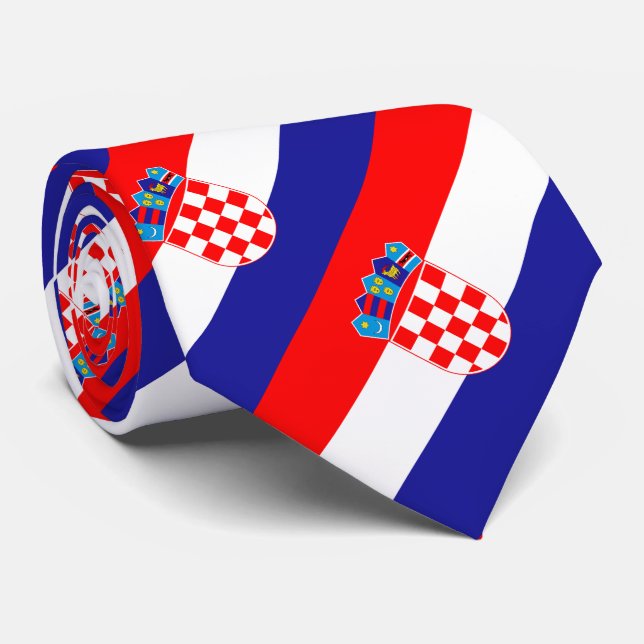 Kroatische Flagge Krawatte (Gerollt)