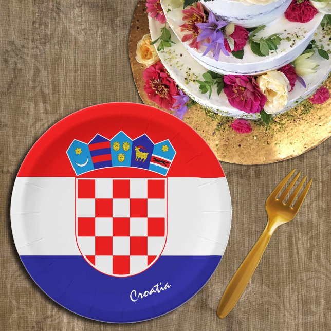 Kroatische Flagge & Kroatien Party Patrioten /spor Pappteller (Von Creator hochgeladen)