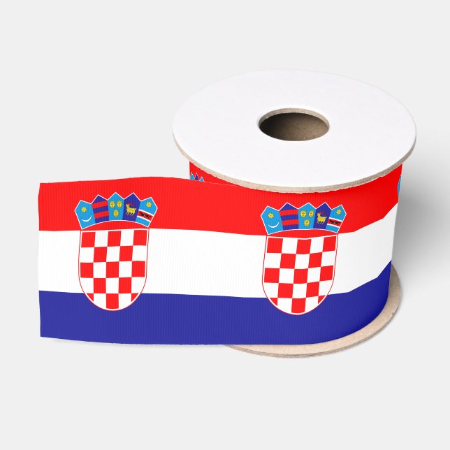 Kroatische Flagge & Kroatien - Reisen, Urlaub/Spor Ripsband (Spule)