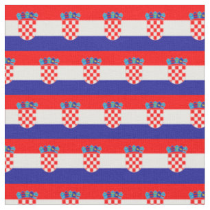 Kroatische Flagge & Kroatien Trendy Fabric /mode Stoff