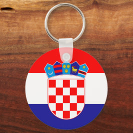 Kroatische Flagge & Kroatien Urlaub, Reise / Sport Schlüsselanhänger