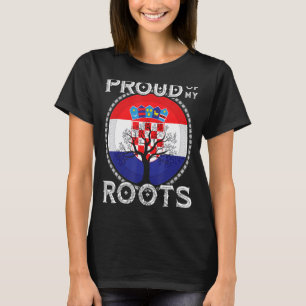 Kroatische Flagge Kroatische Roots Hrvatske Kroati T-Shirt