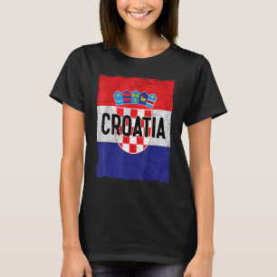 Kroatische Flagge Kroatische Roots Hrvatske Kroati T-Shirt