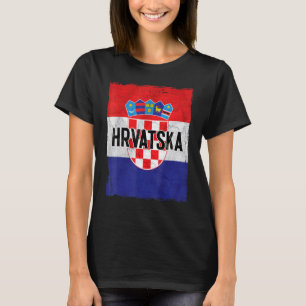 Kroatische Flagge Kroatische Roots Hrvatske Kroati T-Shirt