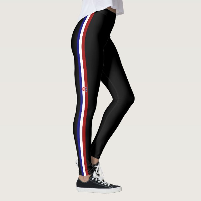 kroatische Flagge Leggings (Rechts)