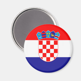 Kroatische Flagge mit Wappen Magnet