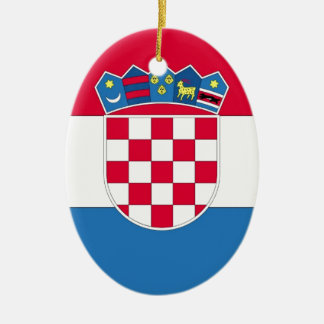 Kroatische Flagge oder Flagge Kroatiens Keramikornament
