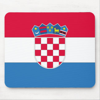 Kroatische Flagge oder Flagge Kroatiens Mousepad