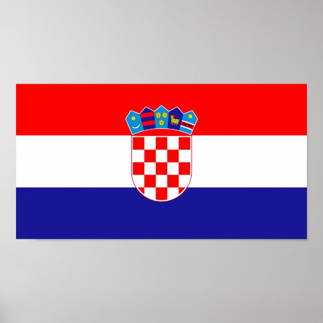 Kroatische Flagge Poster (Vorne)