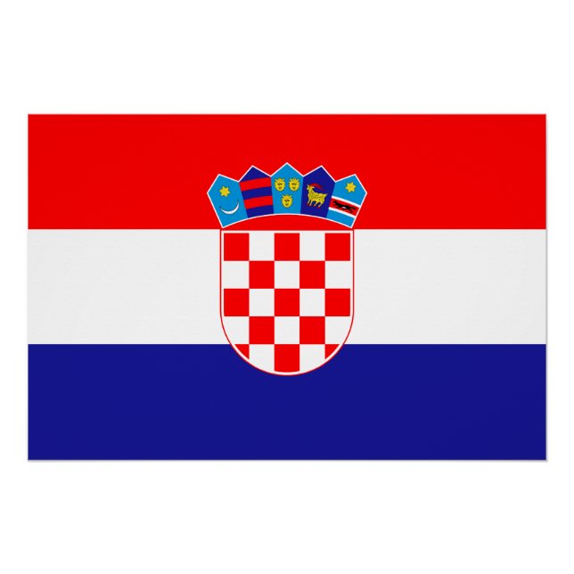 Kroatische Flagge Poster (Vorderseite)
