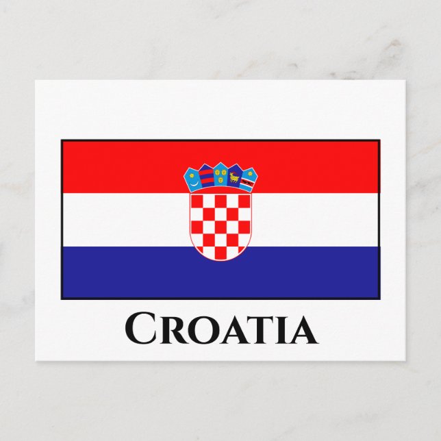 kroatische Flagge Postkarte (Vorderseite)
