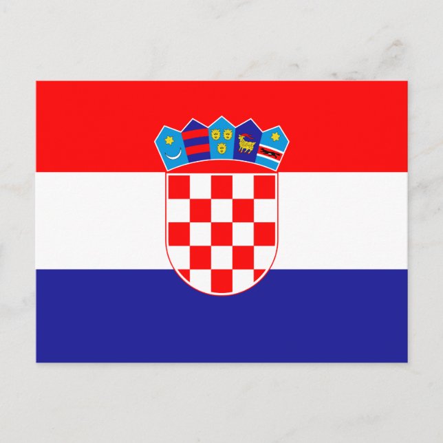 Kroatische Flagge Postkarte (Vorderseite)