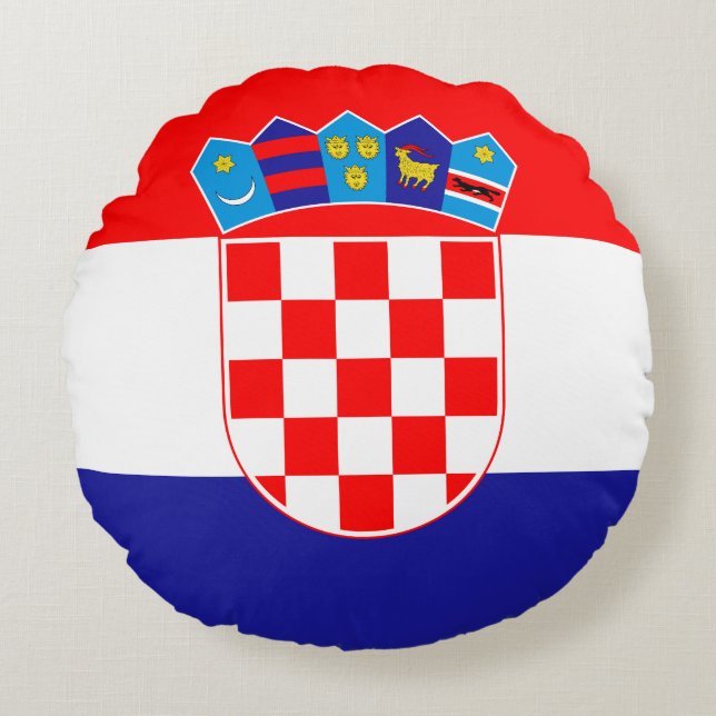 kroatische Flagge Rundes Kissen (Vorderseite)