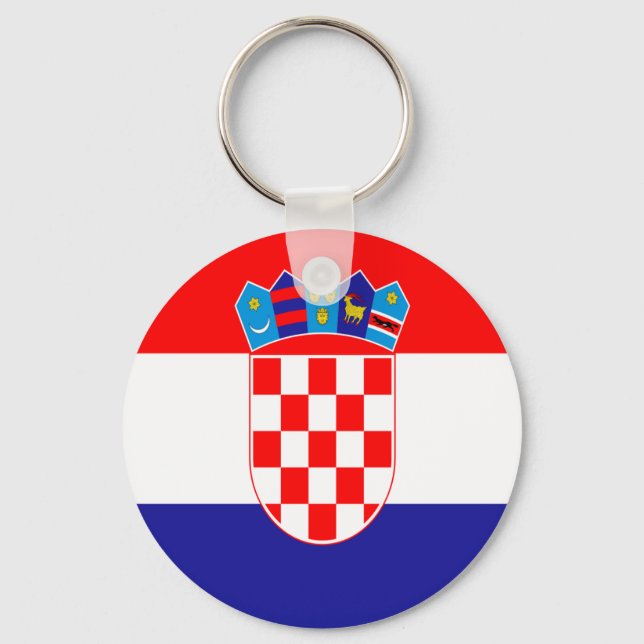 kroatische Flagge Schlüsselanhänger (Vorderseite)