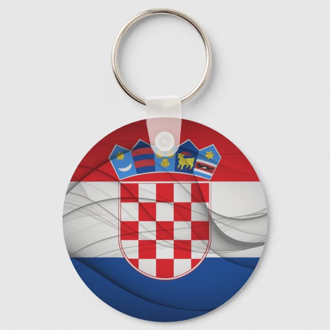 Kroatische Flagge Schlüsselanhänger (Vorderseite)