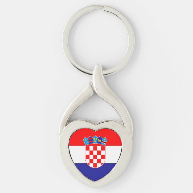 Kroatische Flagge Schlüsselanhänger (Vorderseite)