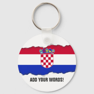 Kroatische Flagge Schlüsselanhänger