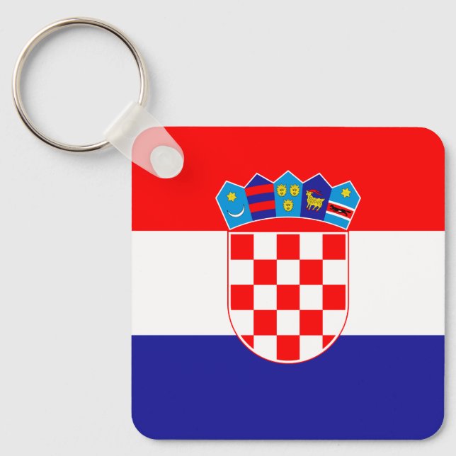 Kroatische Flagge Schlüsselanhänger (Vorderseite)