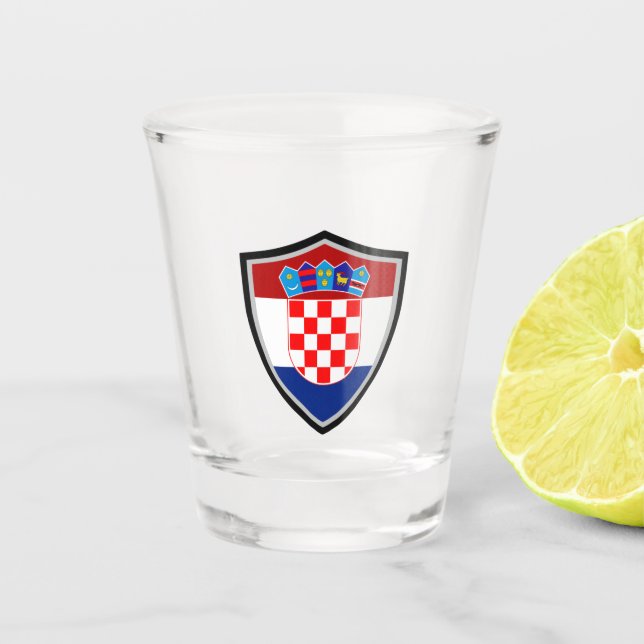 kroatische Flagge Schnapsglas (Vorderseite)