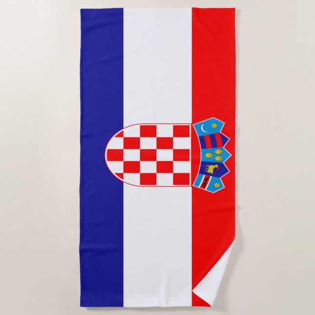 Kroatische Flagge Strandtuch (Vorderseite)