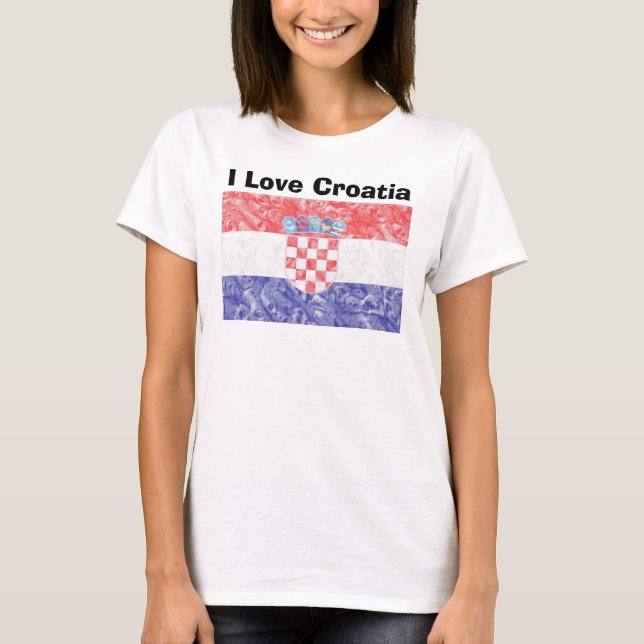 Kroatische Flagge T-Shirt (Vorderseite)
