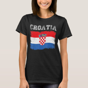 Kroatische Flagge Tourist Urlaub Ziel Kroatien T-Shirt