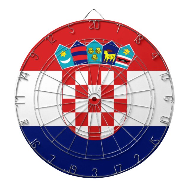 Kroatische Flagge - Trobojnica Dartscheibe (vorne)
