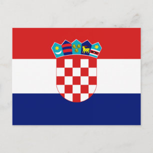 Kroatische Flagge - Trobojnica Postkarte