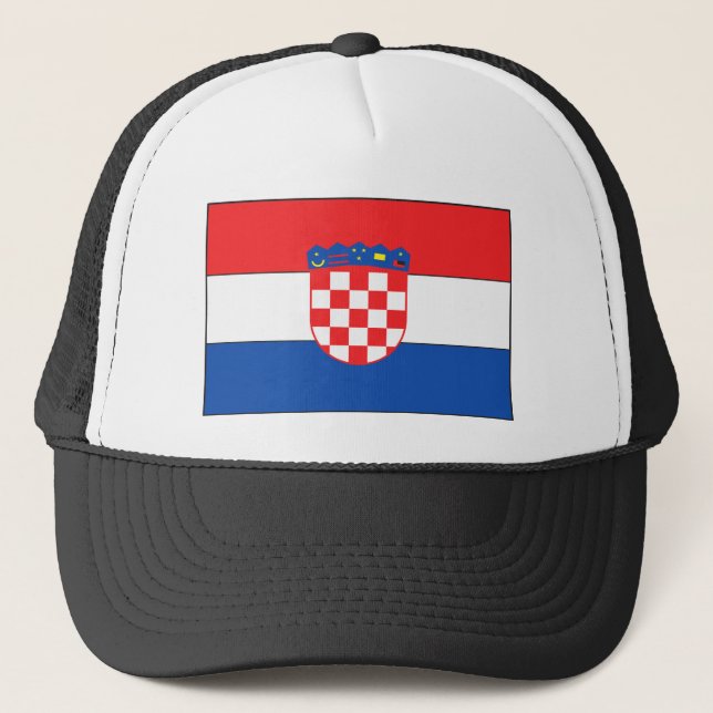 Kroatische Flagge Truckerkappe (Vorderseite)