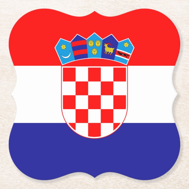 kroatische Flagge Untersetzer (Vorderseite)