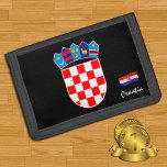 Kroatische Flaggen-Brieftasche, Emblem, kroatische Trifold Geldbörse<br><div class="desc">Wallets: Kroatische Wappen & patriotische kroatische Fahne Mode - Liebe mein Land,  Vatertag,  Urlaubsgeschenke,  Patrioten / Sportfans</div>