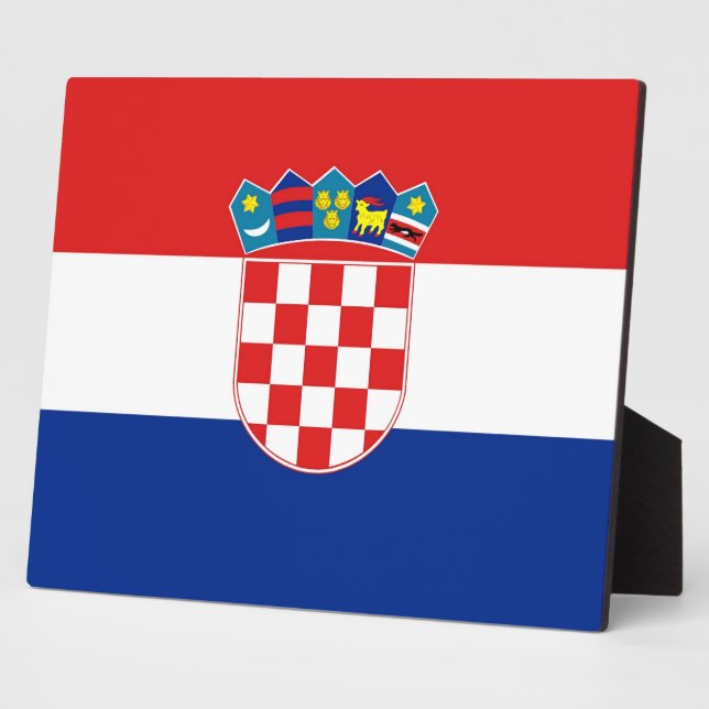 Kroatische Flaggenebene Fotoplatte (Seite)