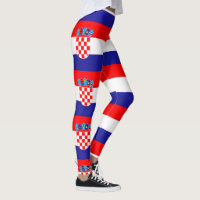 Kroatische Flaggenentwurfs-Muster-Leggings