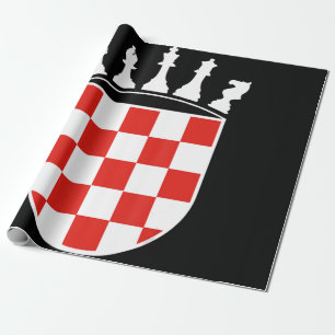 Kroatische Flaggenfarben Schachspieler Geschenke f Geschenkpapier