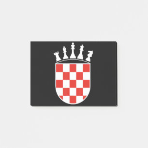Kroatische Flaggenfarben Schachspieler Geschenke f Post-it Klebezettel