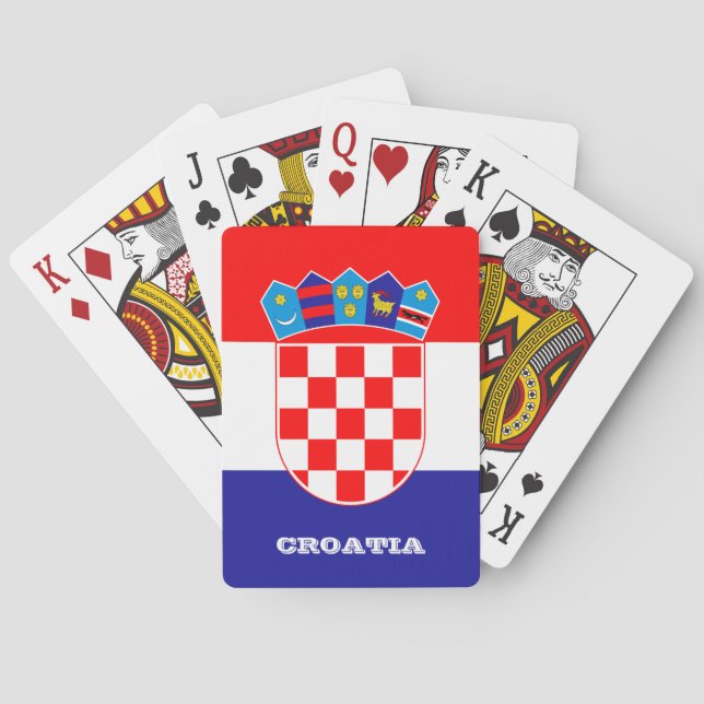 Kroatische Flaggenspiele, Kroatien Spielkarten (Rückseite)