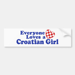 Kroatische Girl Autoaufkleber