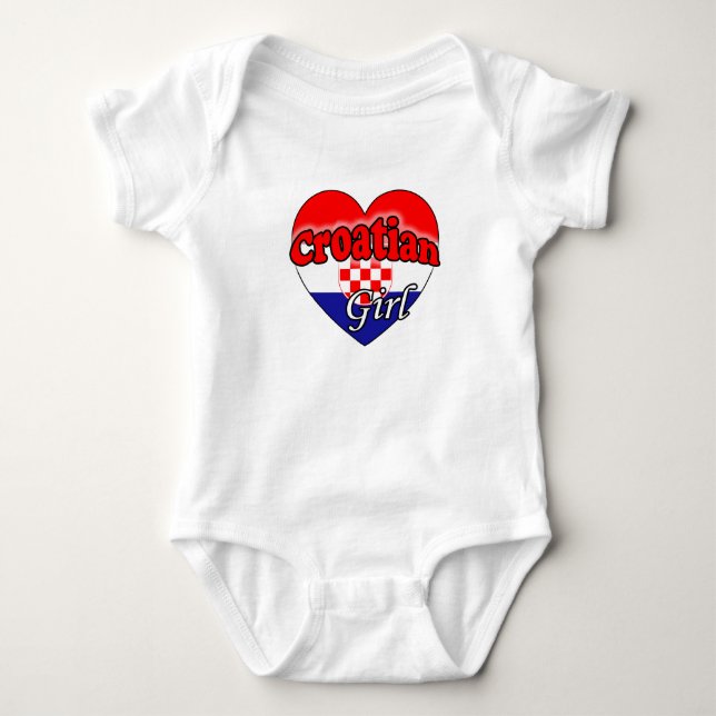 Kroatische Girl Baby Strampler (Vorderseite)